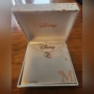 M Initial Necklace Disney Brand